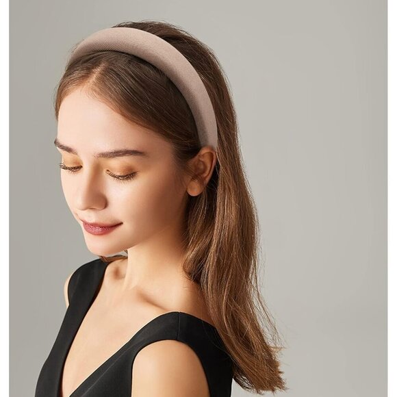 Padded Hair Headbands Women Girls Soft Fabric Thick Hair Accessories Set main image 4